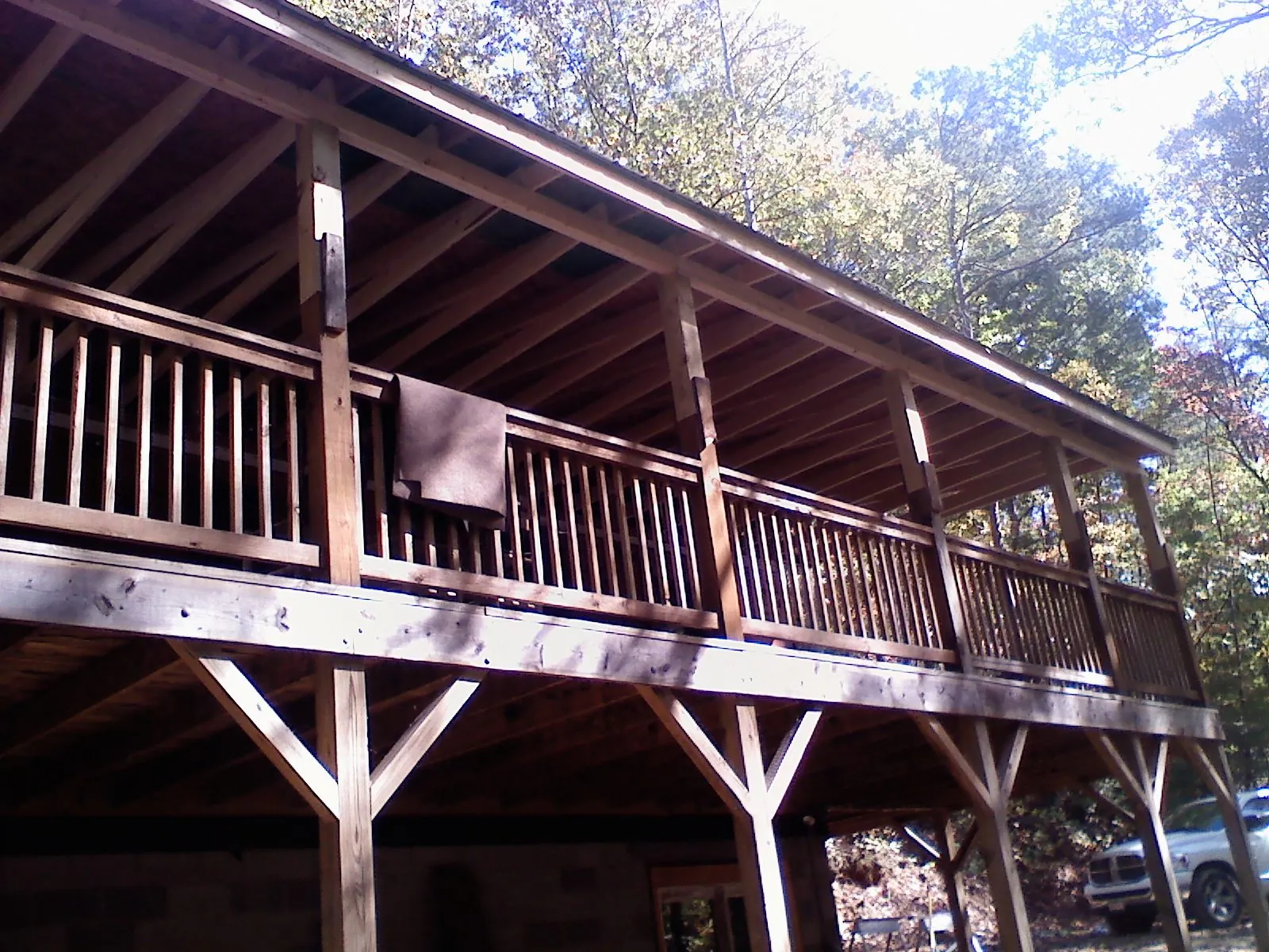 Timber framing under a new elevated porch and deck — Roof Leak Repair in Hollister by Roofing Brothers